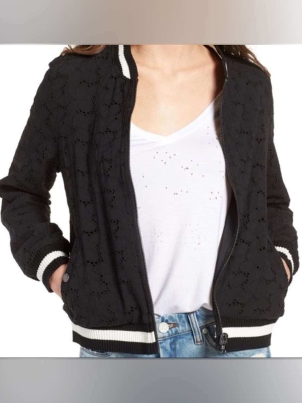 Blank NYC reversible varsity bomber jacket